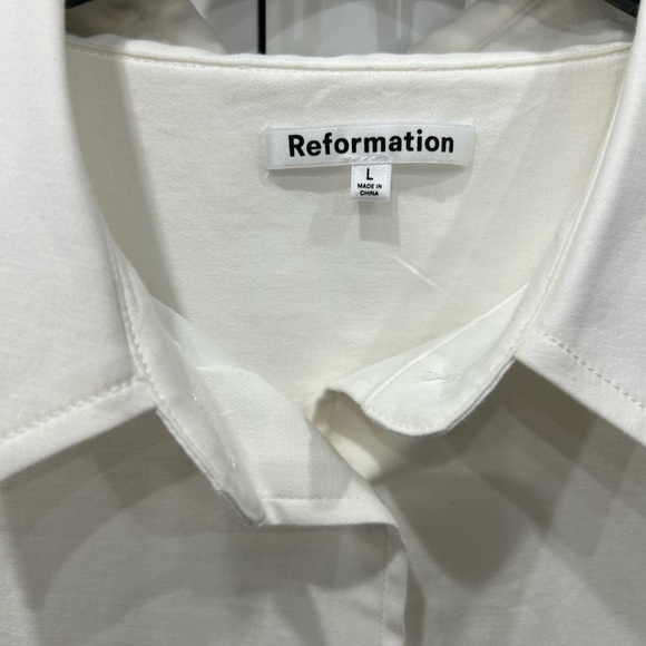 Reformation NWOT Will Oversized Shirt - white - Picture 6 of 8